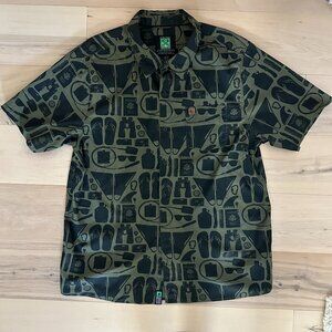 Hippy Tree Men's Short Sleeve Button Down Shirt - Camp Passport